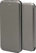 Xiaomi Redmi Note 9T -Μαγνητική Δερμάτινη Αναδιπλούμενη Book Case με Ενσωματωμένη Θήκη Σιλικόνης Oval – Grey (oem)