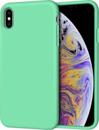 Apple iPhone Xs Max 6.5" - Slim Liquid Silicone Gel Rubber Case Soft Touch Back Cover Spearmint (oem)