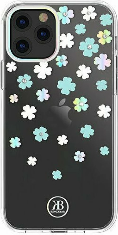 Kingxbar Lucky with Swarovski Crystals Back Cover Πλαστικό Clover / Διάφανη (iPhone 12 mini)