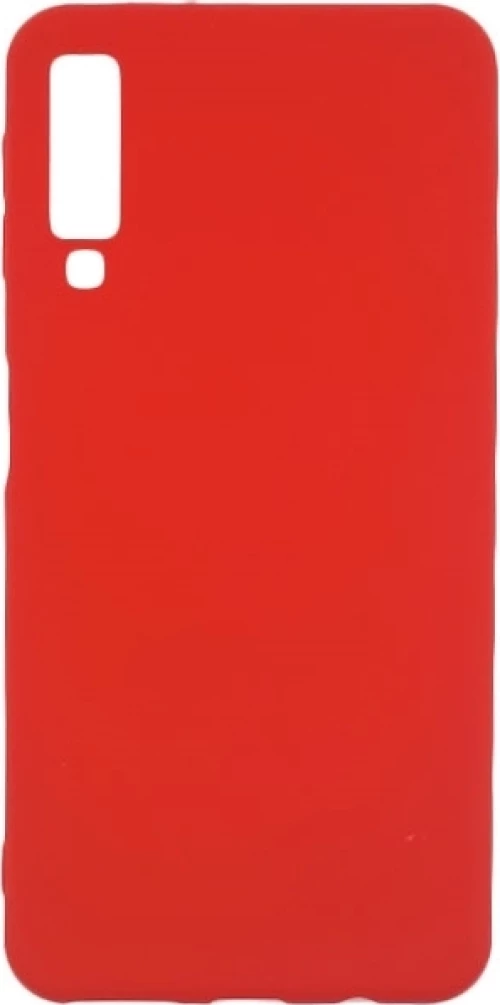 Θήκη Πλάτης Σιλικόνης για Samsung A750F Galaxy A7 2018 - Χρώμα: Κόκκινο