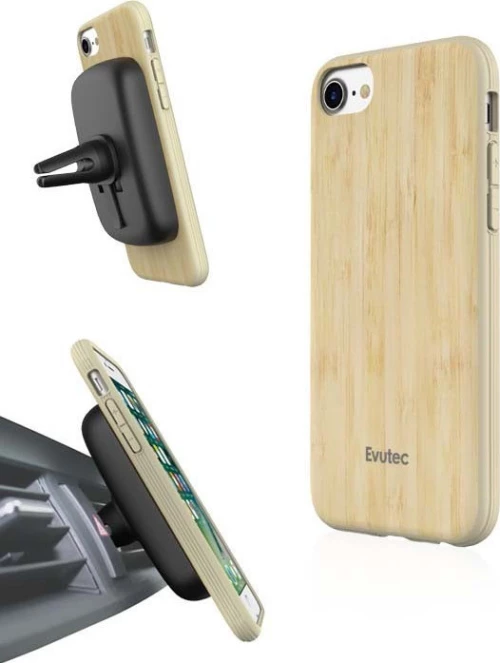 Θήκη Evutec AER Kevlar Bamboo για Apple iPhone 6s,7,8 με AFIX+ Μαγνητική Βάση Αυτοκινήτου Vent - ΜΠΕΖ - AC-67S-MK-W02