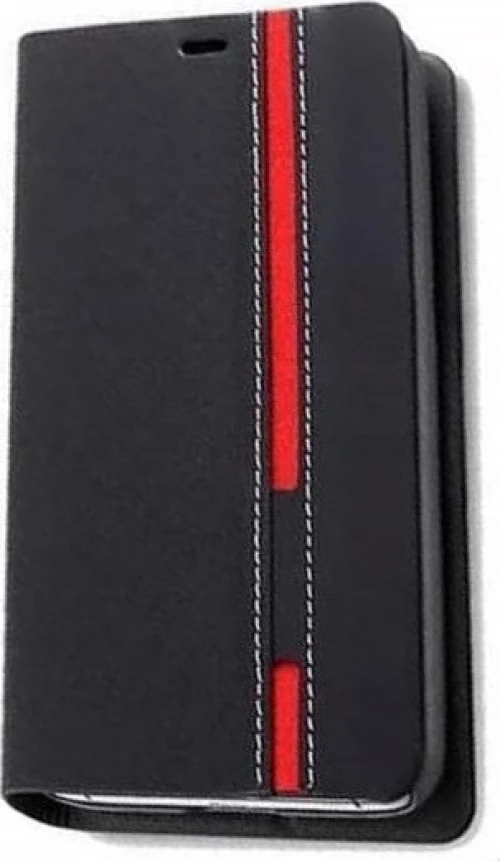 Realme 5 Pro Θήκη Flip Stripe (Μαύρη)