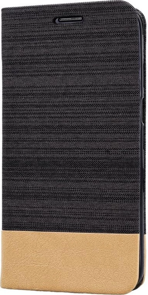Θήκη Flip Canvas Mocca για Blackview A60 Pro (Σκούρο Καφέ)