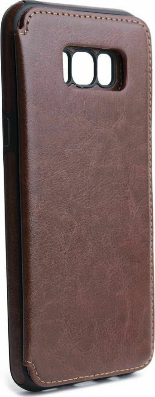 Forcell PU Leather Flip Back Wallet Case Θήκη Πορτοφόλι Brown (Samsung Galaxy S8)
