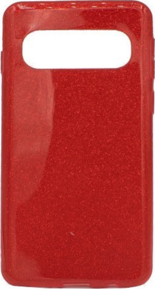 Θήκη TPU με αποσπώμενο Glitter για Samsung S10 Plus - κόκκινο