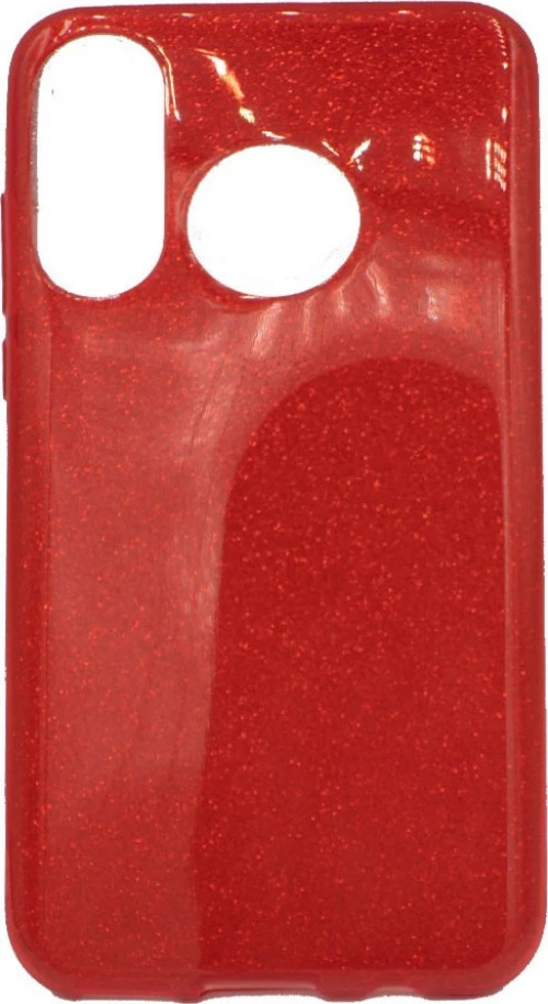 Θήκη TPU με αποσπώμενο Glitter για Huawei P30 Lite - κόκκινο