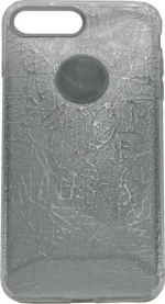 Θήκη TPU με αποσπώμενο ανάγλυφο σχέδιο για iPhone 7/8 Plus - Ασημί