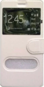 Θήκη flip με Call Display,δυνατότητα απάντησης και STAND για LG K10 (2017) - Άσπρο
