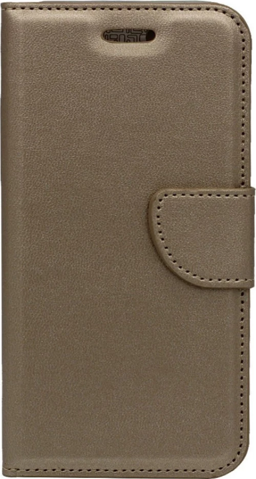 Θήκη flip με υποδοχή καρτών και δυνατότητα STAND για Huawei Y7 2018/Y7 Prime 2018 - χρυσό