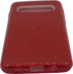Θήκη TPU με αποσπώμενο Glitter για Samsung S10 - κόκκινο