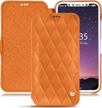 Θήκη NOREVE Δερμάτινη Πορτοφόλι Nappa για Apple IPhone X, XS - Perpétuelle - ΠΟΡΤΟΚΑΛΙ Couture Pantone 1495U - 2115TD14-PC/f