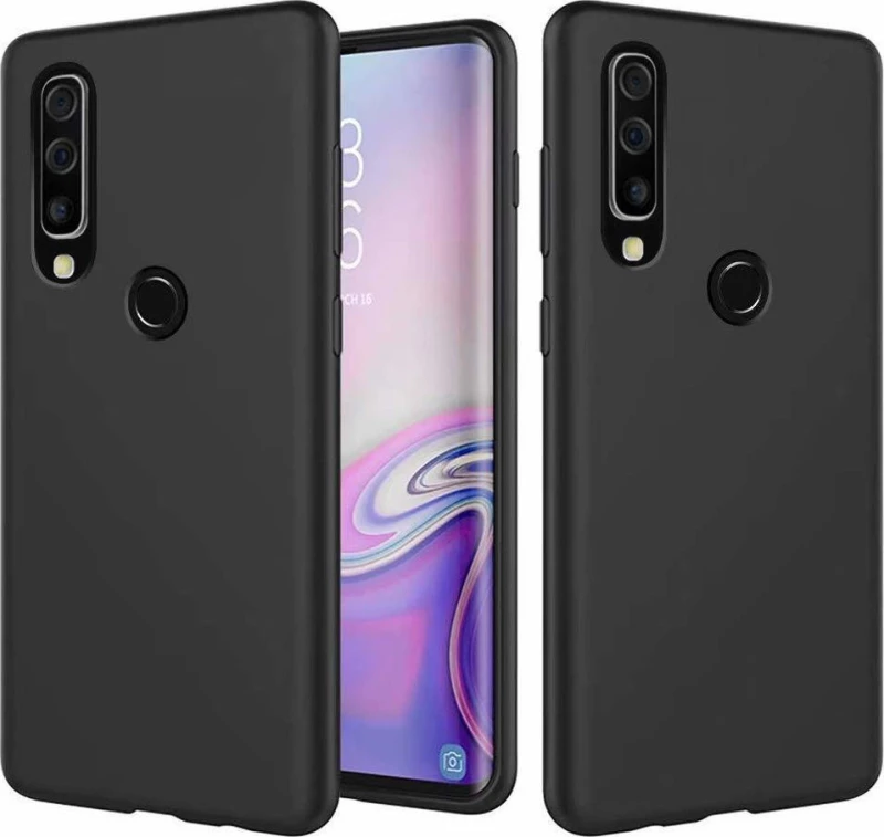 Liquid Silicone Back Cover Μαύρο (Huawei P30 Lite)