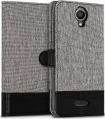 KWmobile Wallet Υφασμάτινο Γκρι (Wiko Harry)