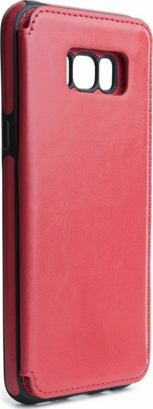 Forcell PU Leather Flip Back Wallet Case Θήκη Πορτοφόλι Red (Samsung Galaxy S8)
