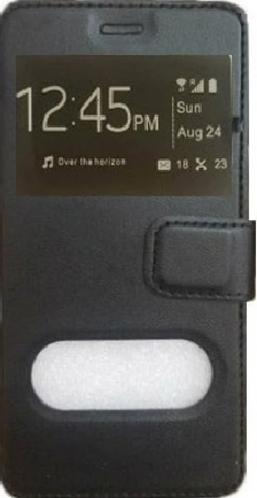 Double Window Book Δερμάτινο Μαύρο (Galaxy S7)