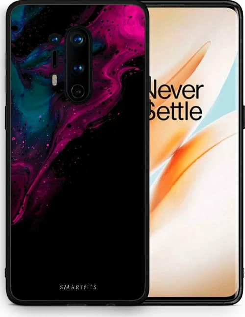 Watercolor Pink Black - OnePlus 8 Pro θήκη