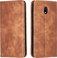 Bodycell Wallet Δερματίνης Καφέ (Redmi 8A)