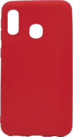 Θήκη σιλικόνης TPU Ultra Slim 0.3mm soft mat για Samsung A20e - κόκκινο