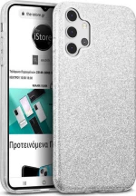 Hybrid Strass Silver Case Samsung Galaxy A32 5G