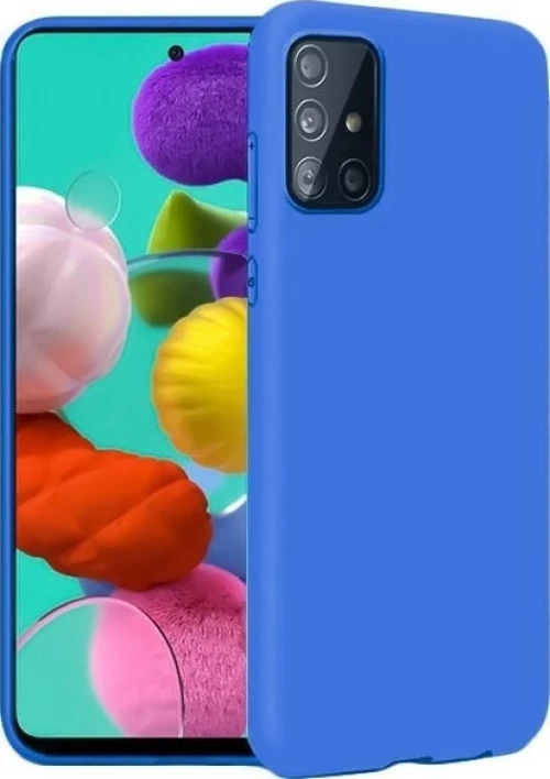 Θήκη σιλικόνης TPU Ultra Slim 0.3mm soft υφή matte για Samsung A41 - μπλέ