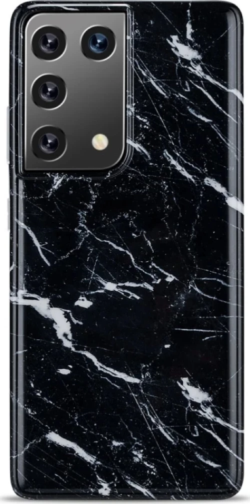 Wozinsky Marble Back Cover Σιλικόνης Μαύρο (Galaxy S21 Ultra 5G)