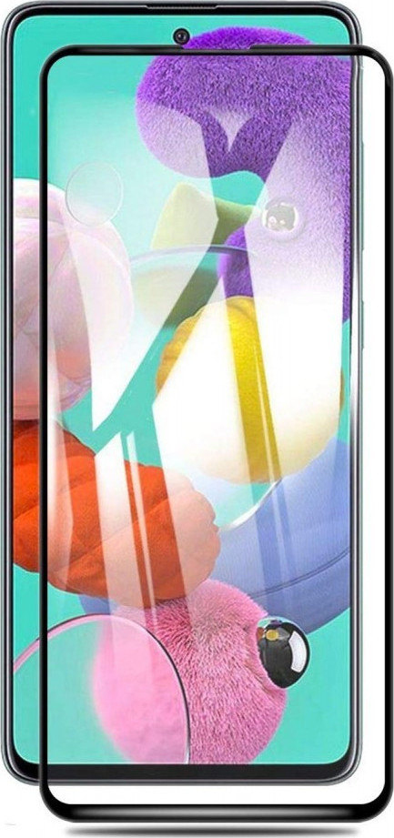 3D Full Face Tempered Glass Μαύρο (Galaxy A51)