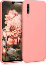 Samsung Galaxy A70 - Slim Liquid Silicone Gel Rubber Case Soft Touch Back Cover coral matte (oem)