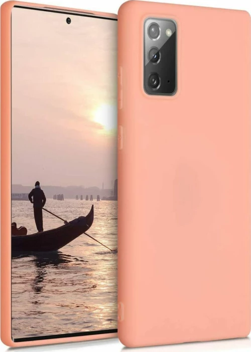 Samsung Galaxy Note 20 - Soft Touch Back Flexible Protective Phone Cover - Coral Matte