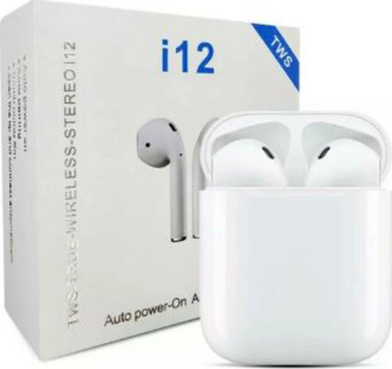 i12 Touch Earbud Bluetooth Handsfree Λευκό