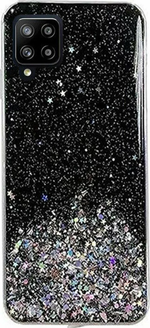 Star Glitter Shining Armor Back Cover (Samsung Galaxy A12) black