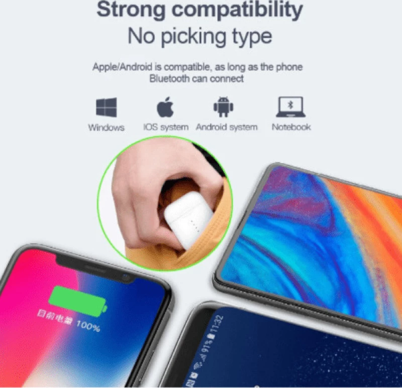 i666 Earbud Bluetooth Handsfree Λευκό