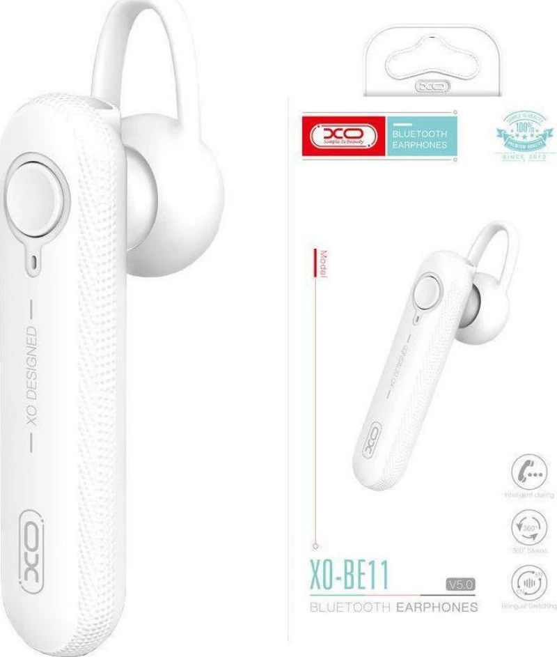 XO BE11 Earbud Bluetooth Handsfree Λευκό