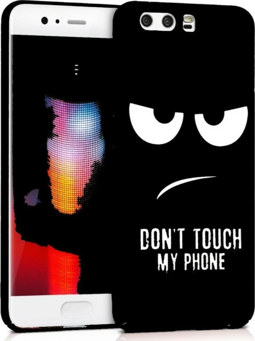 Kwmobile Silicone case Don t Touch for Huawei P10 black