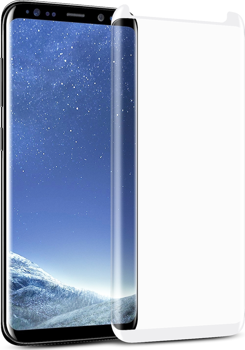 Προστασία Οθόνης Curved Tempered Glass 5D Full Cover Colored Mini Size 0.3mm για Samsung G955F Galaxy S8 Plus - Χρώμα: Λευκό
