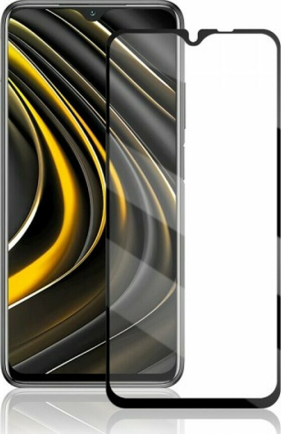 9D Full Glue Full Face Tempered Glass Μαύρο (Poco M3)