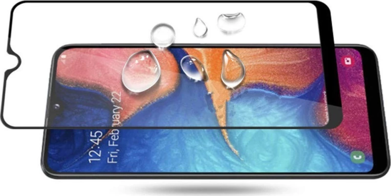9H Tempered Glass Full Cover & Full Glue για Samsung A51 - μαύρο