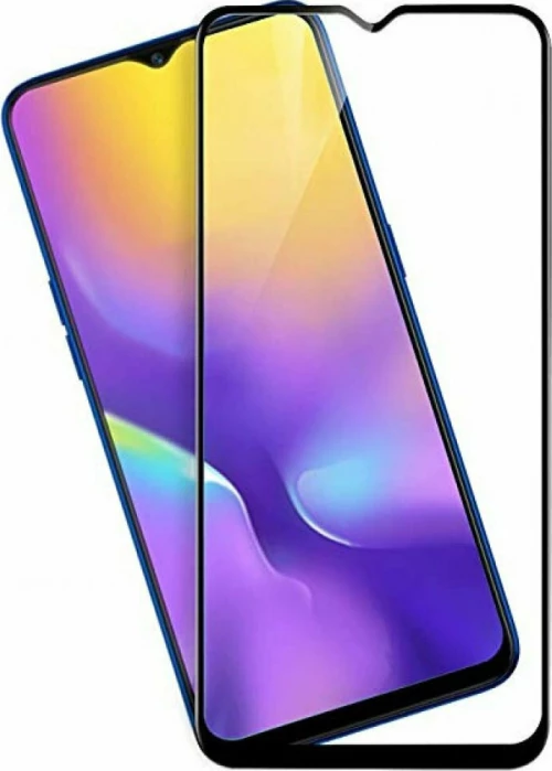 3D Tempered Glass Samsung A12 Black FULL GLUE