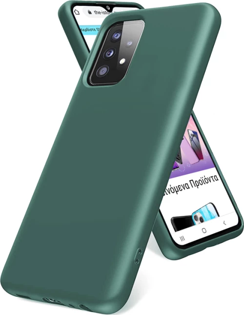 Rubber Silk Case Green Samsung Galaxy A52