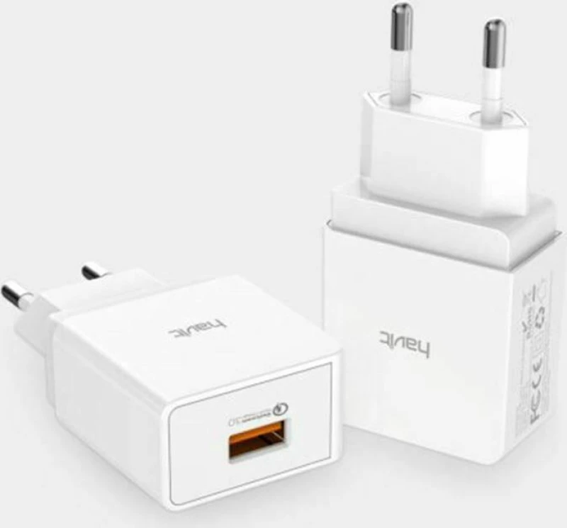Havit USB Wall Adapter Λευκό (H126)