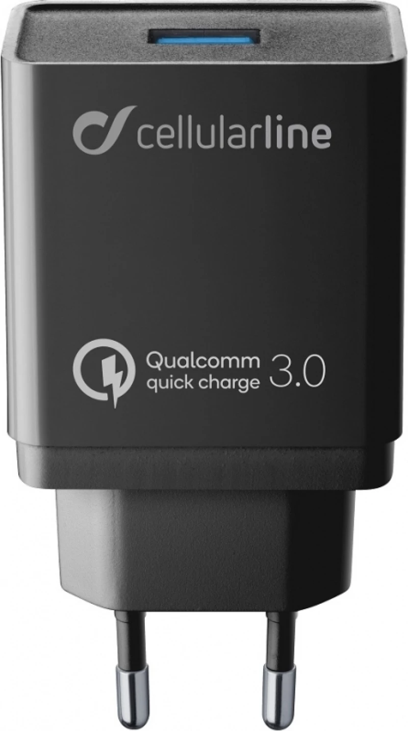 Cellular Line USB Wall Adapter Μαύρο (ACHHUUSBQCK)