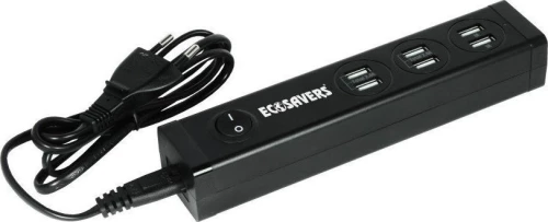 Ecosavers 6x USB Charging Station Μαύρο (Smart USB Charger)