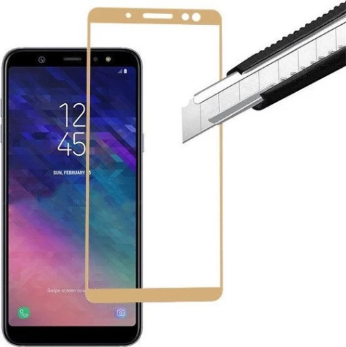 5D Full Face Tempered Glass Gold (Galaxy A6 2018)