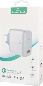 Powertech USB Wall Adapter Λευκό (PT-709)