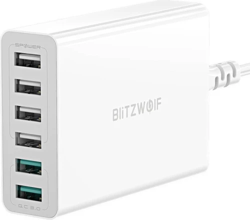 BlitzWolf 6x USB Charging Station Λευκό (BW-S15 60W)
