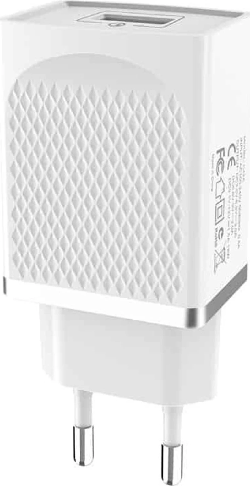 Hoco USB Wall Adapter Λευκό (C42A)