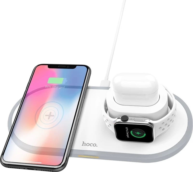 Hoco Wireless Charging Pad (Qi) Λευκό (CW21)