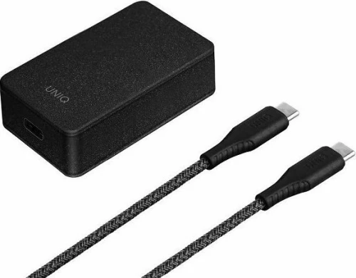 Uniq USB-C Wall Adapter Charcoal Black (Versa Slim P18)