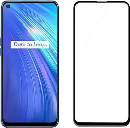 Full Face Tempered Glass Black (Realme 6)