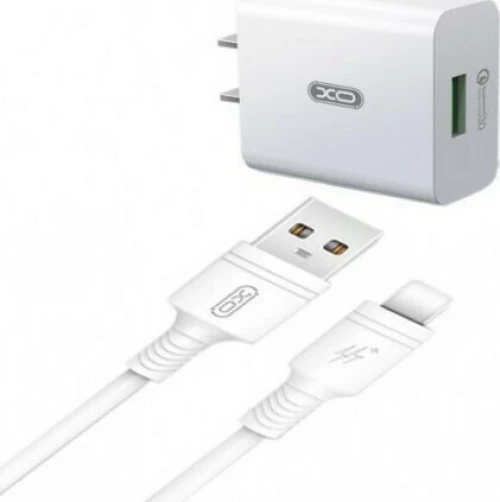 XO USB-C Cable & 1x USB-A Wall Adapter Λευκό (L36)