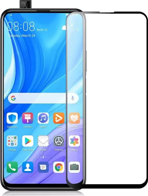 Huawei P Smart Pro -9D Tempered Glass with [Anti-Scratch] [Bubble-Free] (Με πλήρη εφαρμογή σε όλα τα σημεία και όχι μόνο στις άκρες.)